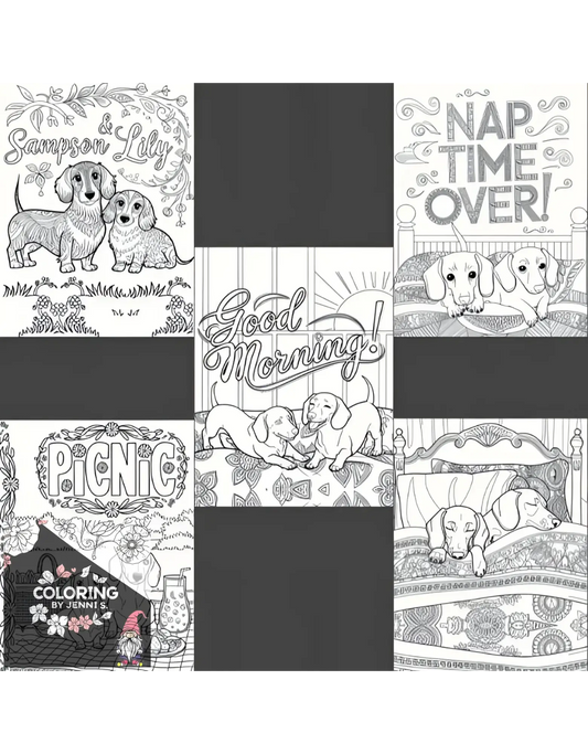 A Day in the Life of Sampson & Lily Part 1 a coloring book by: Jenni S.