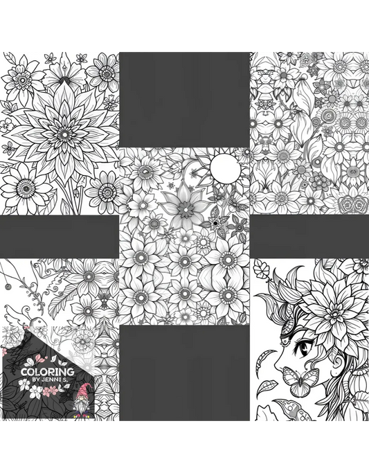 Blooming Serenity, a coloring book, by: Jenni S. - Coloring by Jenni S.