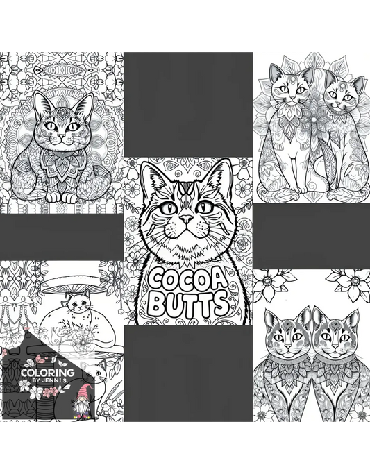 Cats, a coloring book, by: Jenni S. - Coloring by Jenni S.