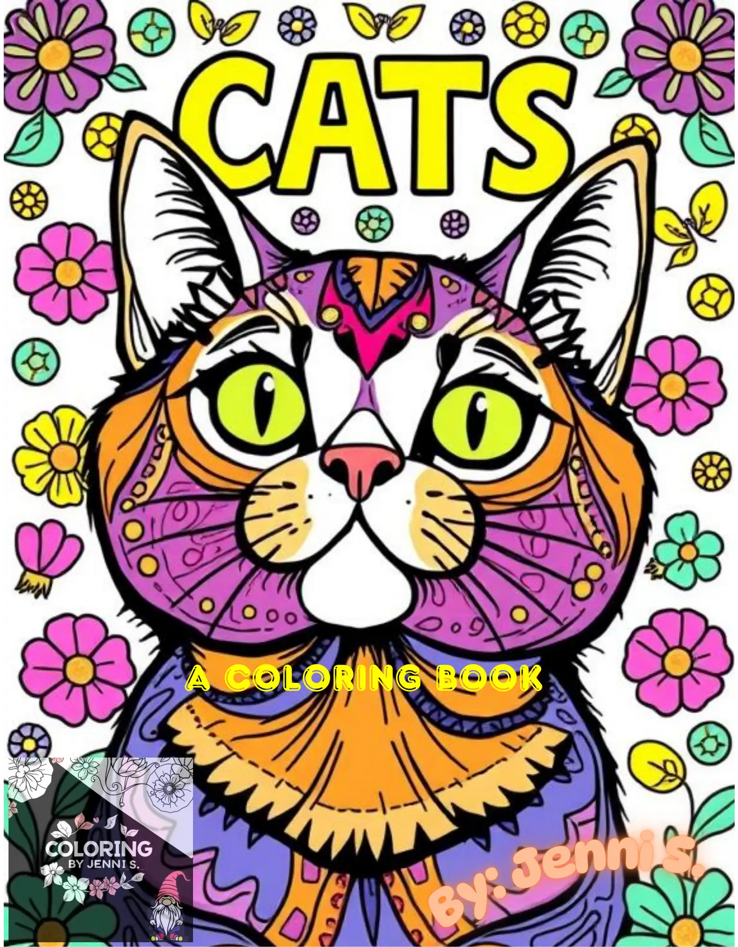 Cats, a coloring book, by: Jenni S. - Coloring by Jenni S.