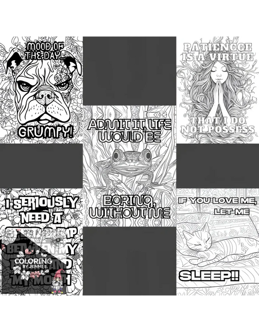 Color with Attitude, a coloring book, by: Jenni S. - Coloring by Jenni S.