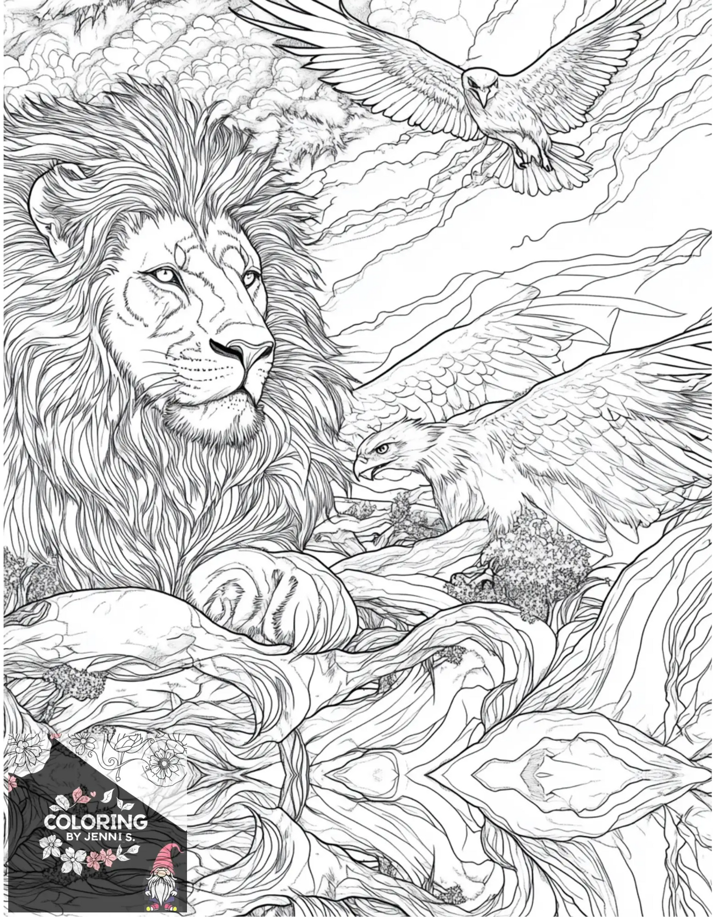 Custom Coloring Book -Digital Copy -20 Pictures - Coloring by Jenni S.