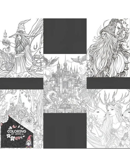 Mystical Guardians & Magical Realms, a coloring book, by: Jenni S. - Coloring by Jenni S.