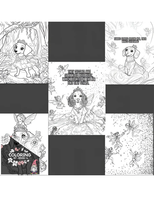 The Adventures of Princess Lily, Visit to Fairy Village, a coloring book, by: Jenni S. - Coloring by Jenni S.