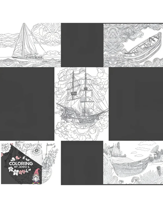 The Enchanted Fleet, a coloring book, by: Jenni S. - Coloring by Jenni S.