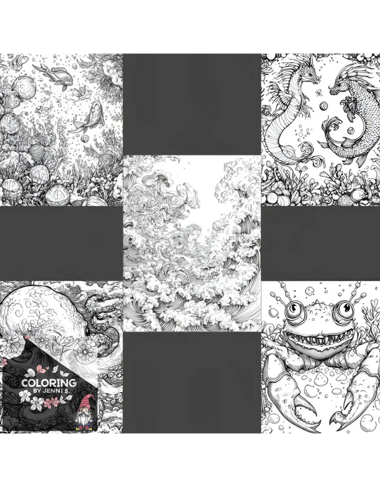 Underwater Wonders, a coloring book, by: Jenni S. - Coloring by Jenni S.