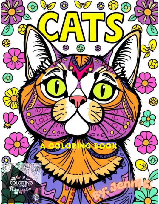 Cats, a coloring book, by: Jenni S. - Coloring by Jenni S.