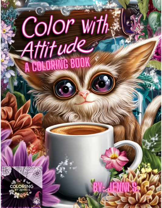 Color with Attitude, a coloring book, by: Jenni S. - Coloring by Jenni S.
