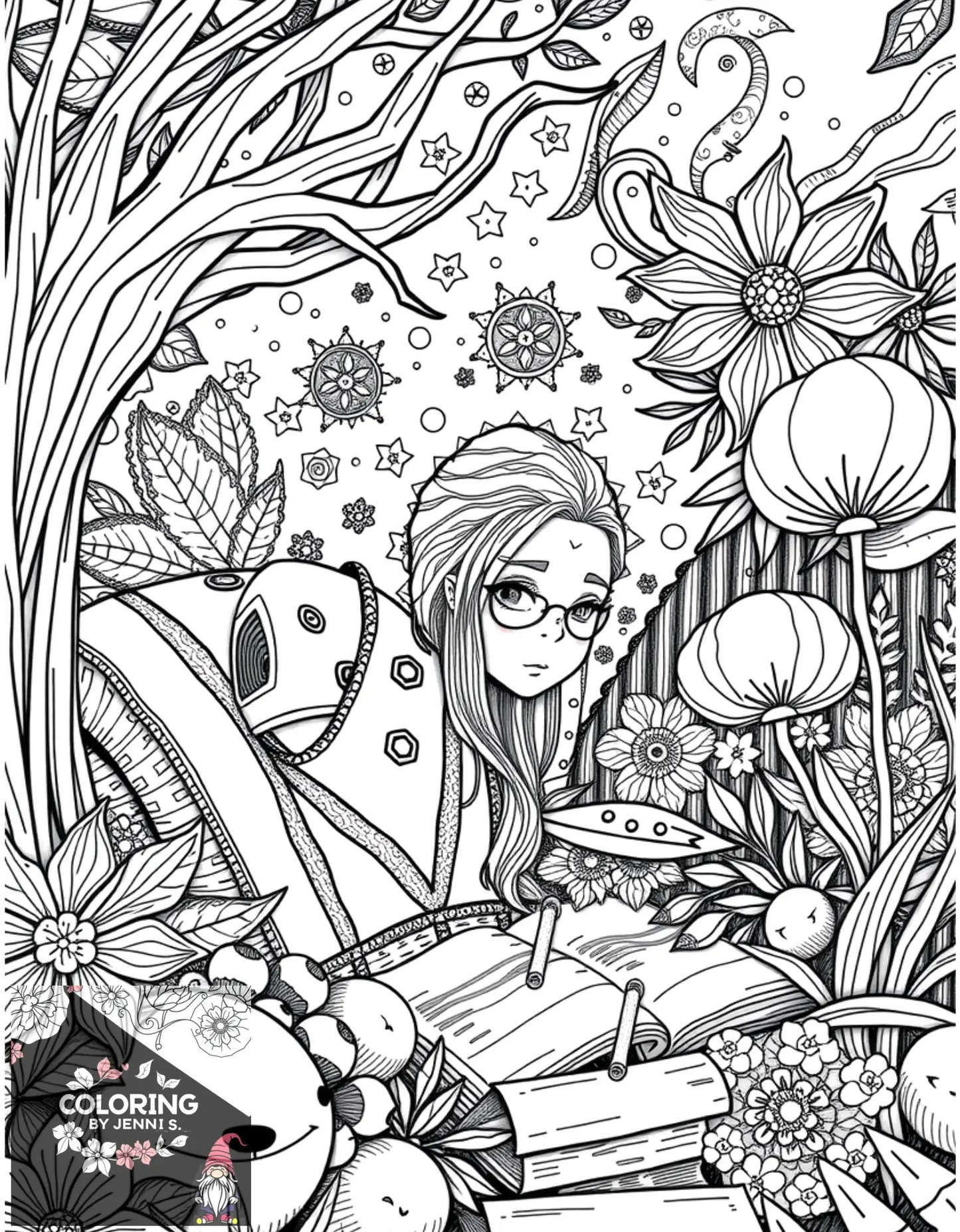 Custom Coloring Book -BUNDLE -Digital Copies -2 Books with 30 Pictures each - Coloring by Jenni S.