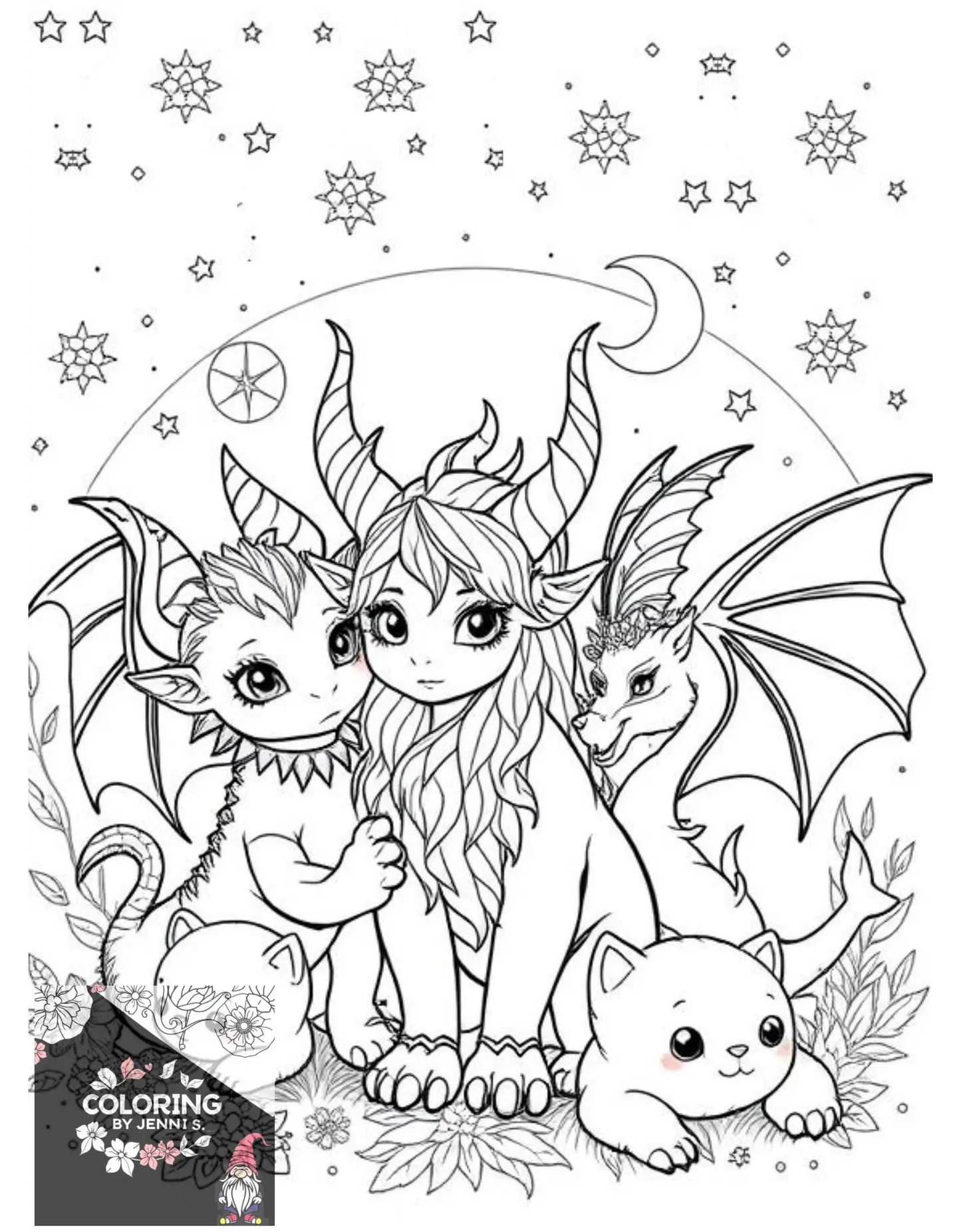Custom Coloring Book -BUNDLE -Physical Copies -2 Books with 20 Pictures each - Coloring by Jenni S.