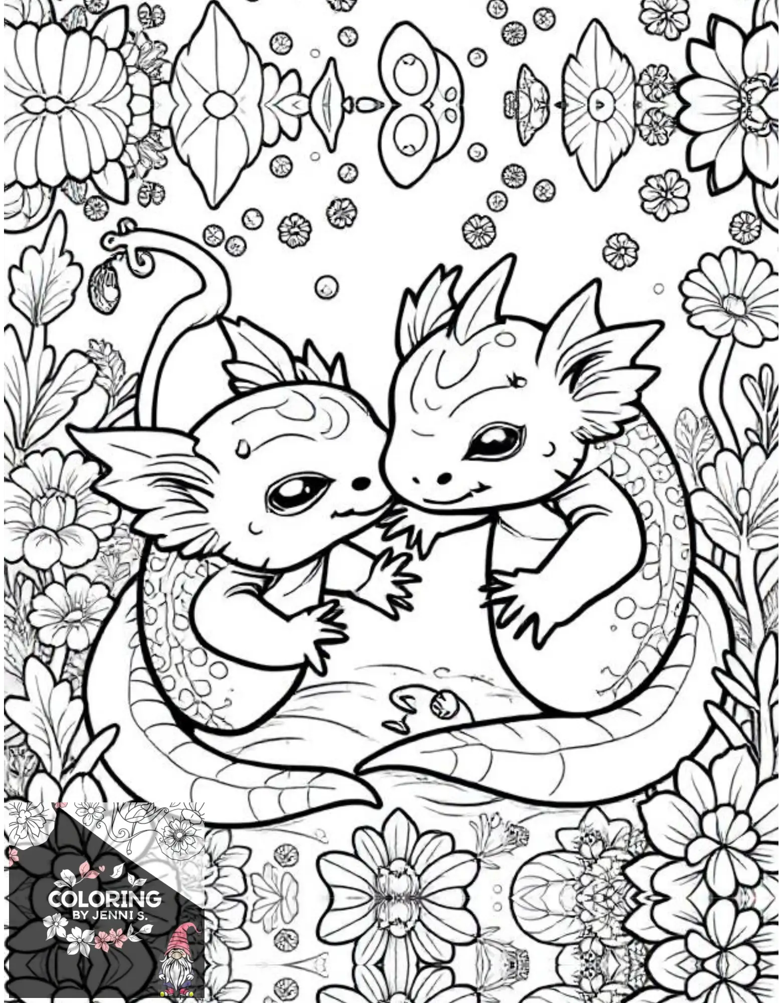 Custom Coloring Book -BUNDLE -Physical Copies -2 Books with 40 Pictures each - Coloring by Jenni S.