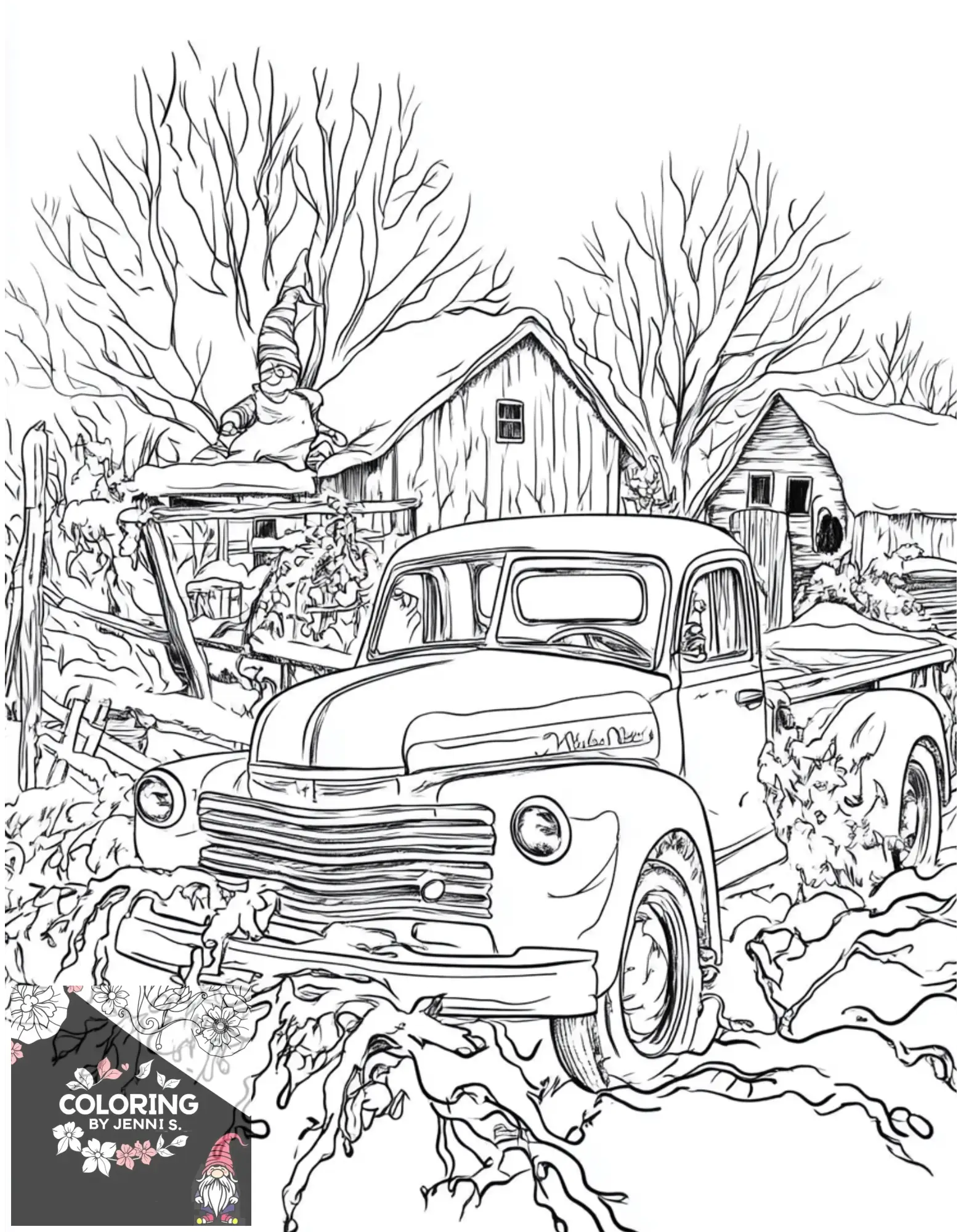 Custom Coloring Book -Digital Copy -20 Pictures - Coloring by Jenni S.