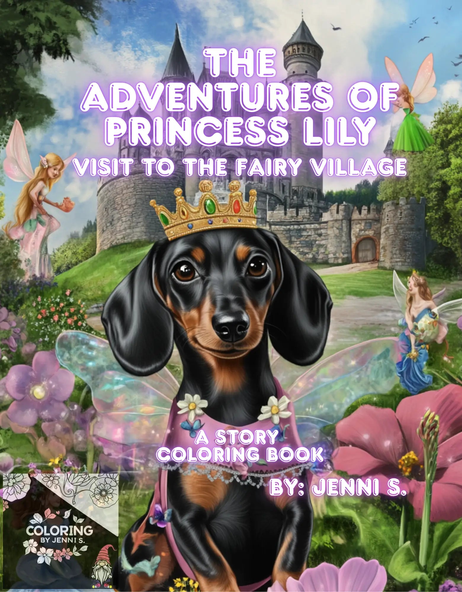 The Adventures of Princess Lily, Visit to Fairy Village, a coloring book, by: Jenni S. - Coloring by Jenni S.