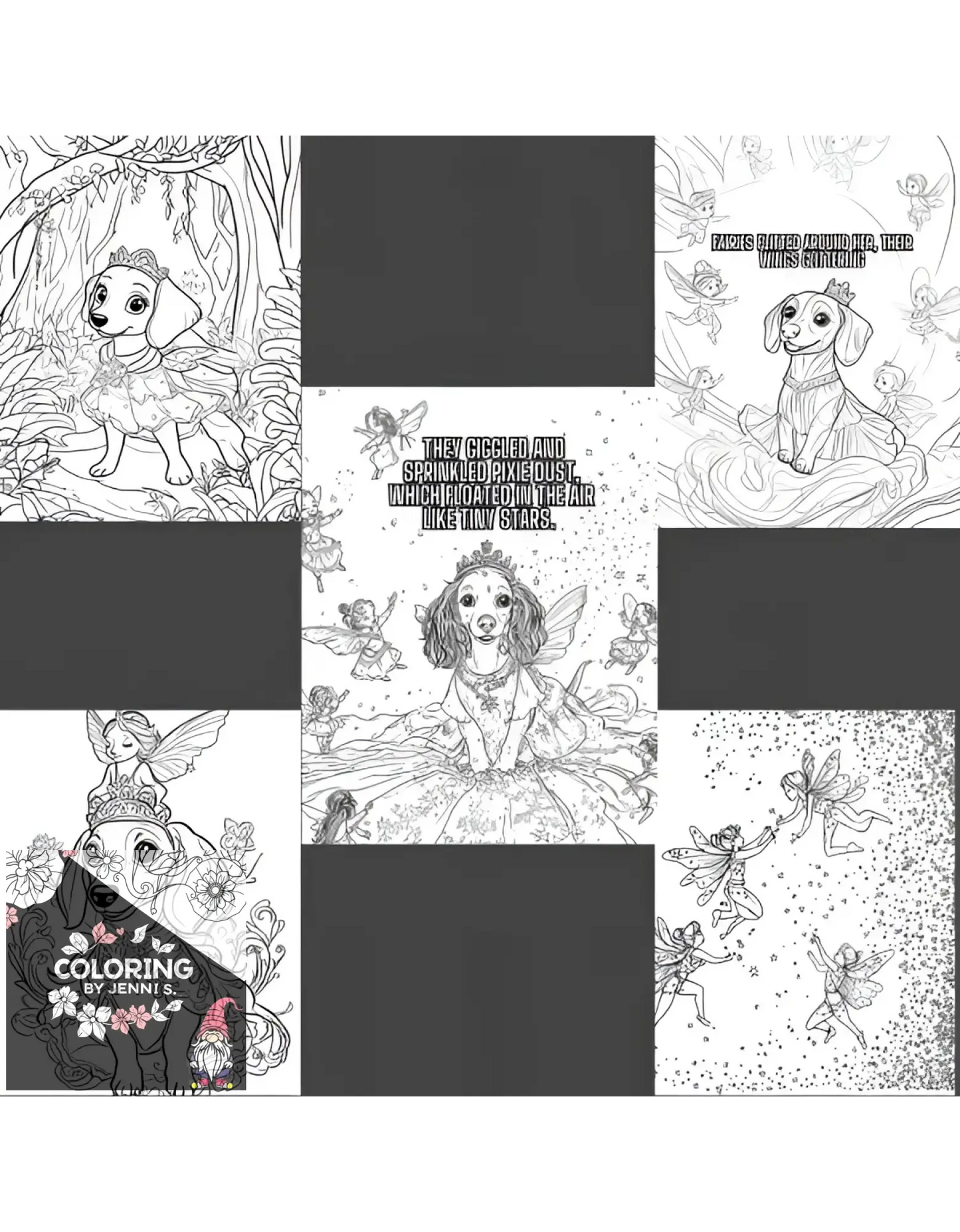 The Adventures of Princess Lily, Visit to Fairy Village, a coloring book, by: Jenni S. - Coloring by Jenni S.