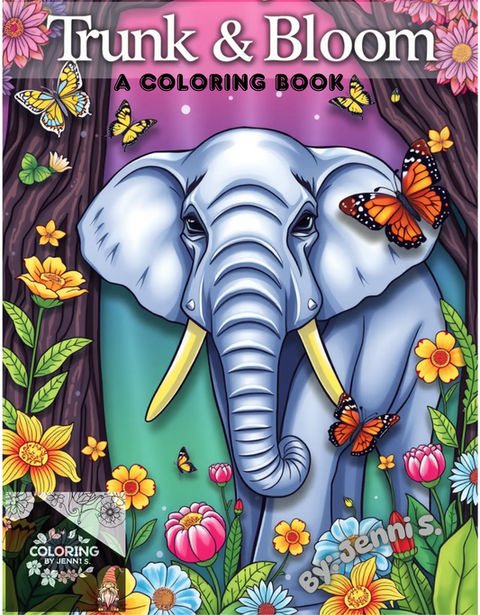 Trunk & Bloom, a coloring book, by Jenni S. - Coloring by Jenni S.