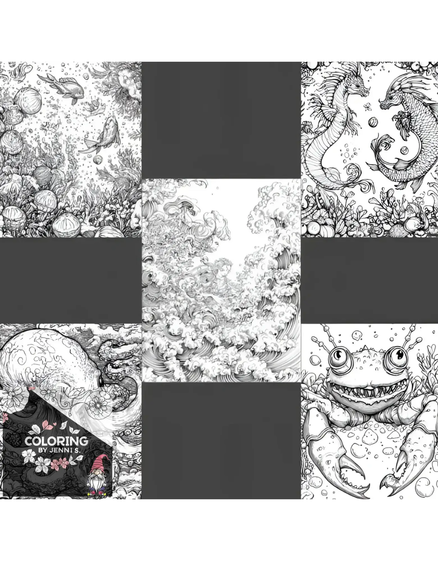 Underwater Wonders, a coloring book, by: Jenni S. - Coloring by Jenni S.