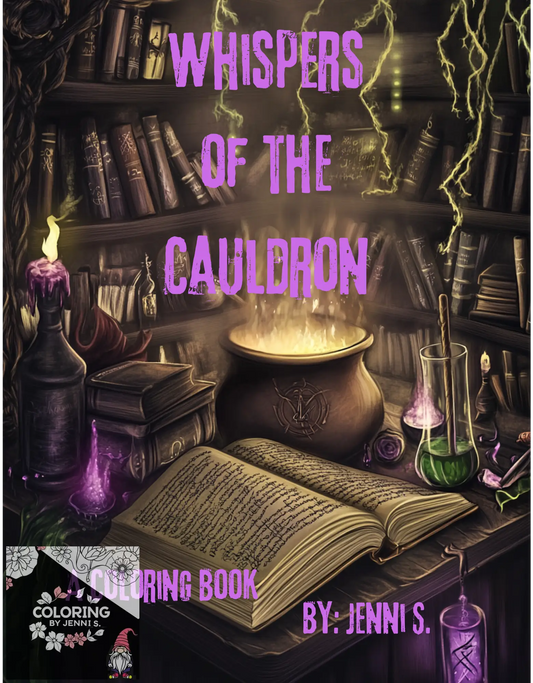 Whispers of the Cauldron, a coloring book, by: Jenni S. - Coloring by Jenni S.